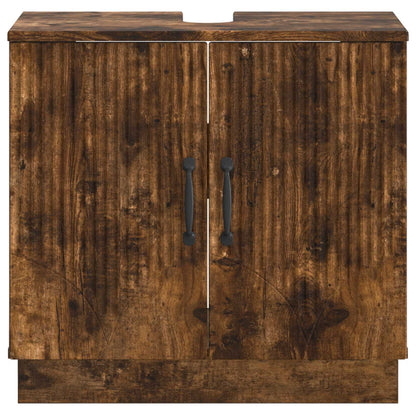 vidaXL Bathroom Sink Cabinet HOORN Smoked Oak 59.5 x 31.5x 56 cm 4