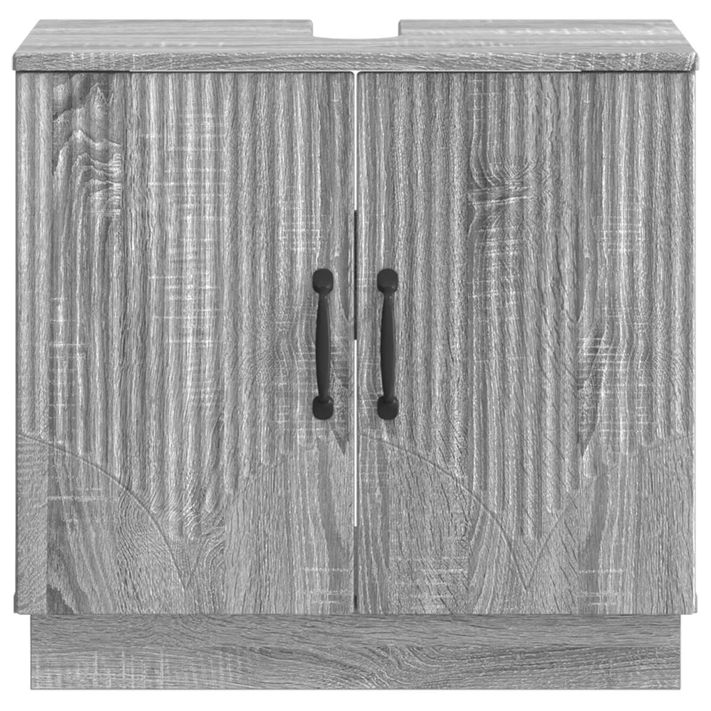 vidaXL Bathroom Sink Cabinet HOORN Grey Sonoma 59.5 x 31.5x 56 cm 4