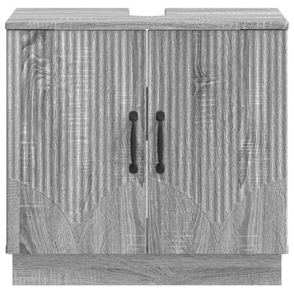 vidaXL Bathroom Sink Cabinet HOORN Grey Sonoma 59.5 x 31.5x 56 cm 4