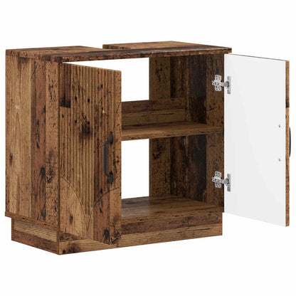 vidaXL Bathroom Sink Cabinet HOORN Old Wood 59.5 x 31.5x 56 cm 3