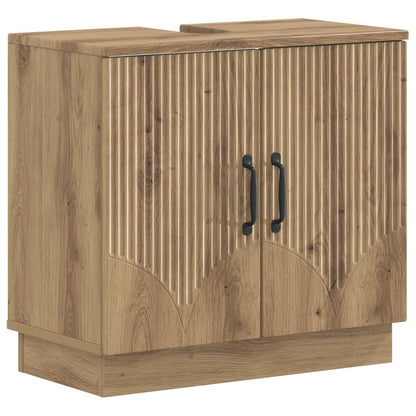 vidaXL Bathroom Sink Cabinet HOORN Artisan Oak 59.5 x 31.5x 56 cm 2