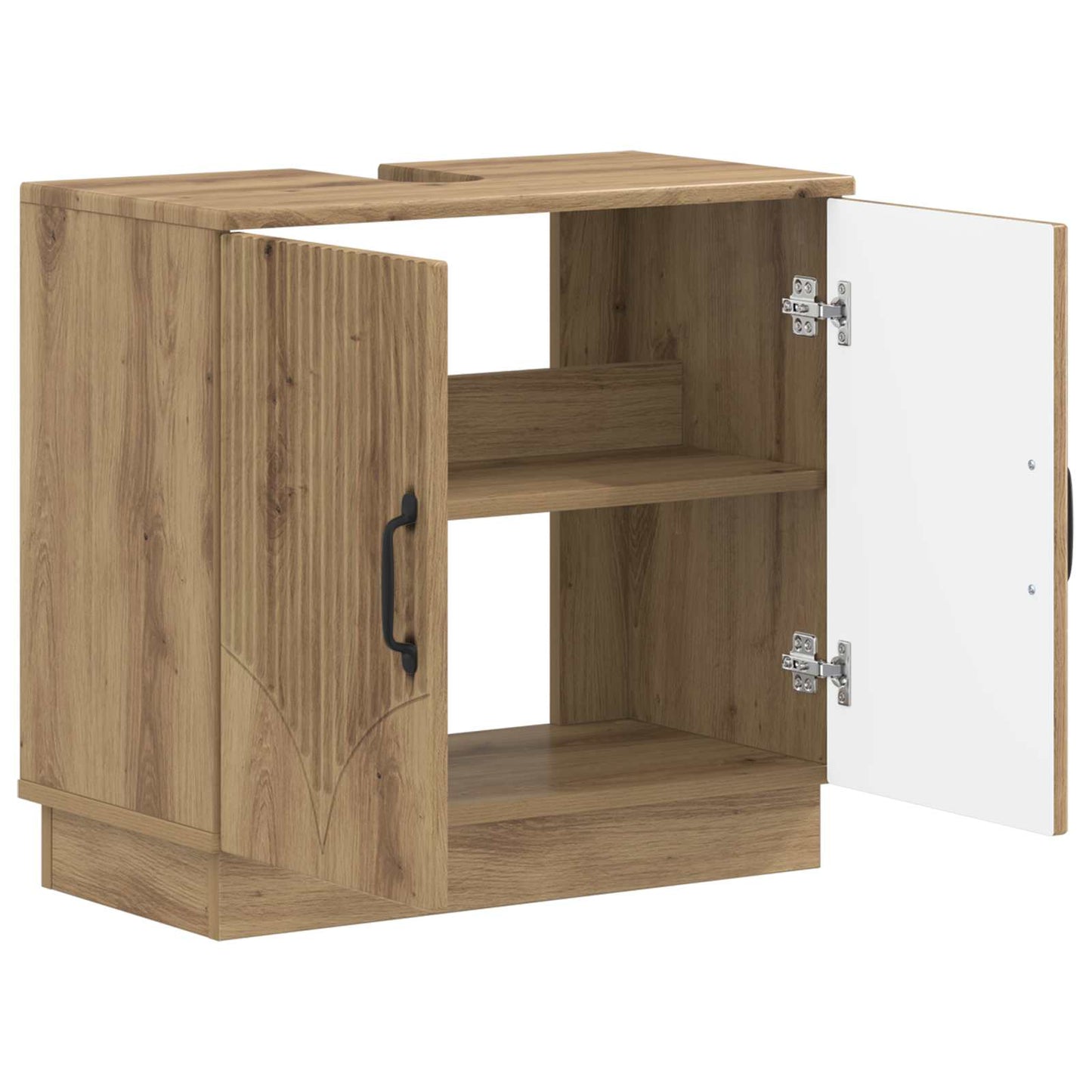 vidaXL Bathroom Sink Cabinet HOORN Artisan Oak 59.5 x 31.5x 56 cm 3