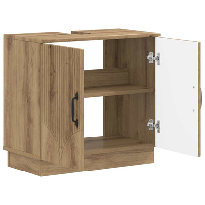 vidaXL Bathroom Sink Cabinet HOORN Artisan Oak 59.5 x 31.5x 56 cm 3