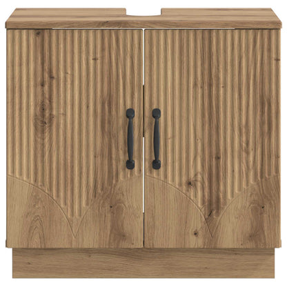 vidaXL Bathroom Sink Cabinet HOORN Artisan Oak 59.5 x 31.5x 56 cm 4