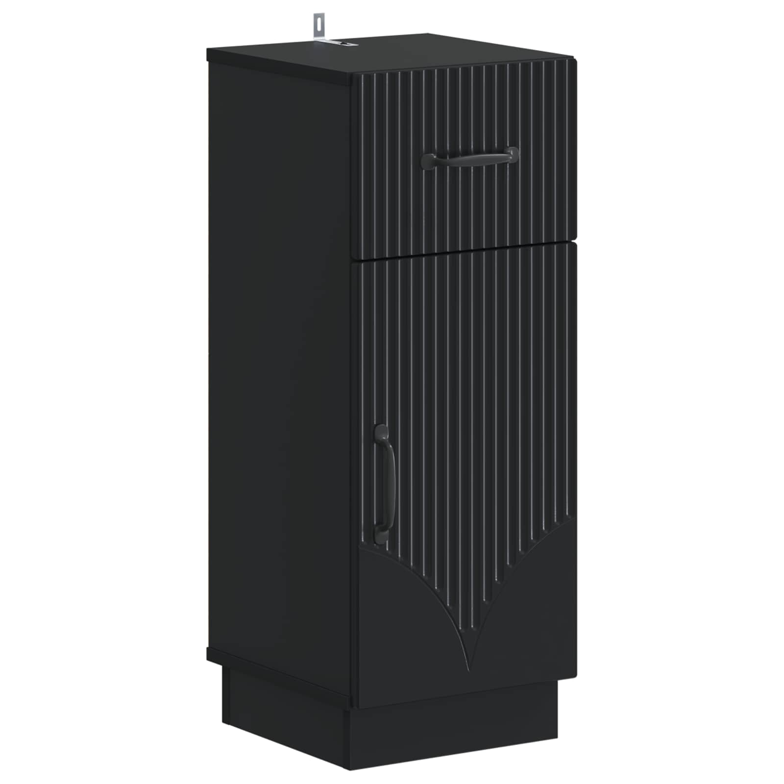 vidaXL Bathroom Storage Cainet HOORN Black 30 x 31 x 77 cm 2
