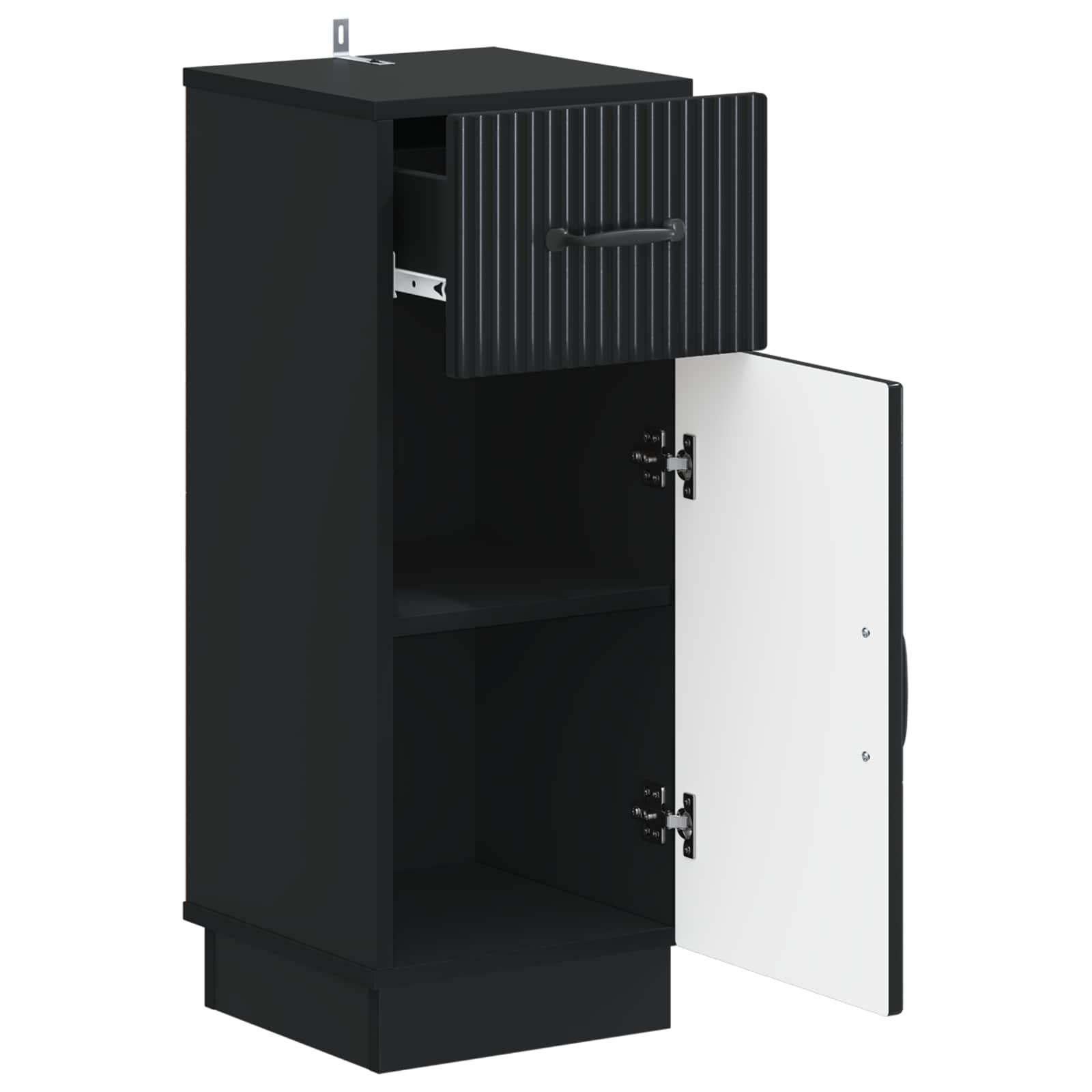 vidaXL Bathroom Storage Cainet HOORN Black 30 x 31 x 77 cm 3