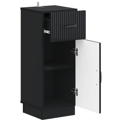 vidaXL Bathroom Storage Cainet HOORN Black 30 x 31 x 77 cm 3