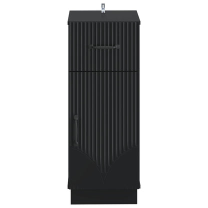 vidaXL Bathroom Storage Cainet HOORN Black 30 x 31 x 77 cm 4