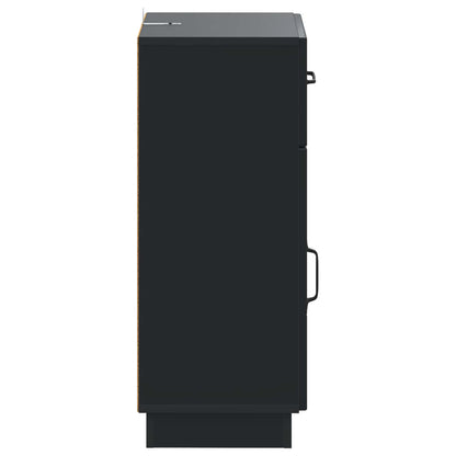 vidaXL Bathroom Storage Cainet HOORN Black 30 x 31 x 77 cm 5