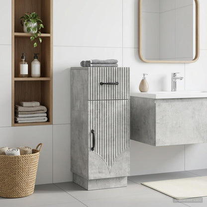 vidaXL Bathroom Storage Cainet HOORN Concrete Grey 30 x 31 x 77 cm 3