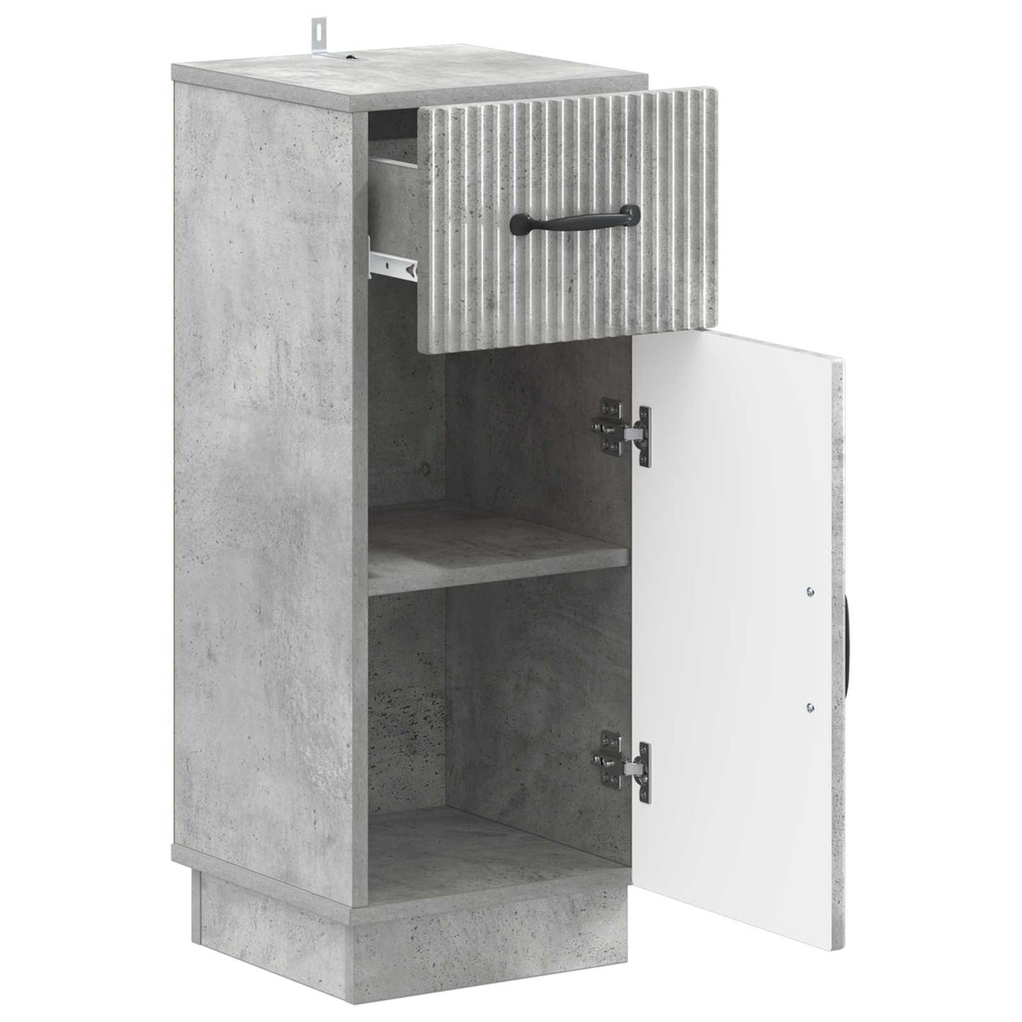 vidaXL Bathroom Storage Cainet HOORN Concrete Grey 30 x 31 x 77 cm 4