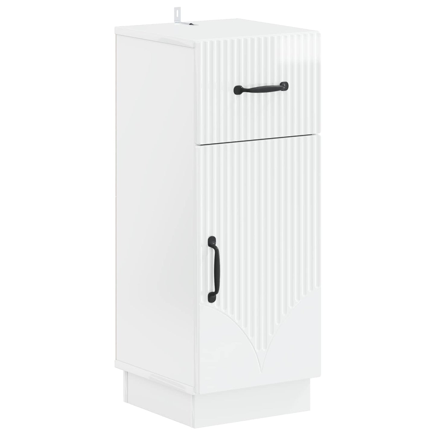 vidaXL Bathroom Storage Cainet HOORN High Gloss White 30 x 31 x 77 cm 2