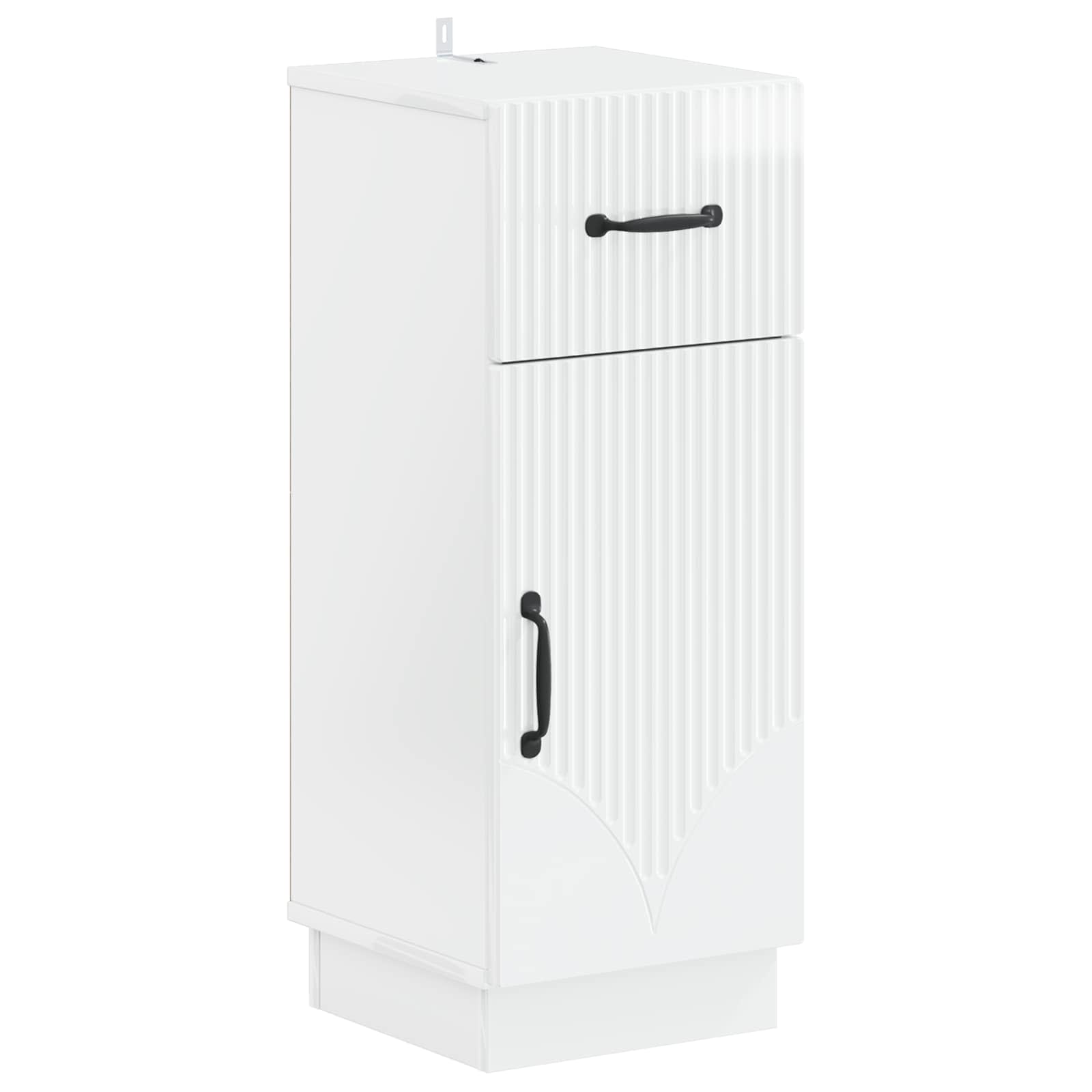 vidaXL Bathroom Storage Cainet HOORN High Gloss White 30 x 31 x 77 cm 2