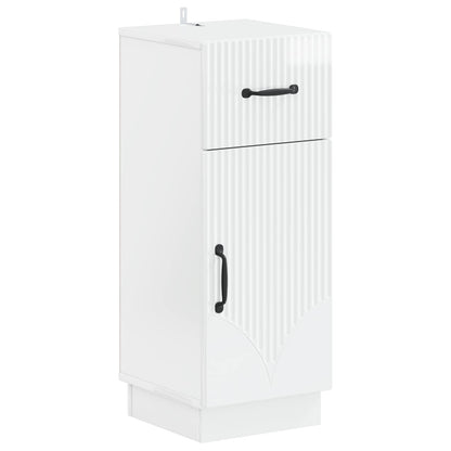 vidaXL Bathroom Storage Cainet HOORN High Gloss White 30 x 31 x 77 cm 2
