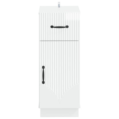 vidaXL Bathroom Storage Cainet HOORN High Gloss White 30 x 31 x 77 cm 5
