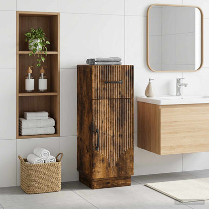 vidaXL Bathroom Storage Cainet HOORN Smoked Oak 30 x 31 x 77 cm 1