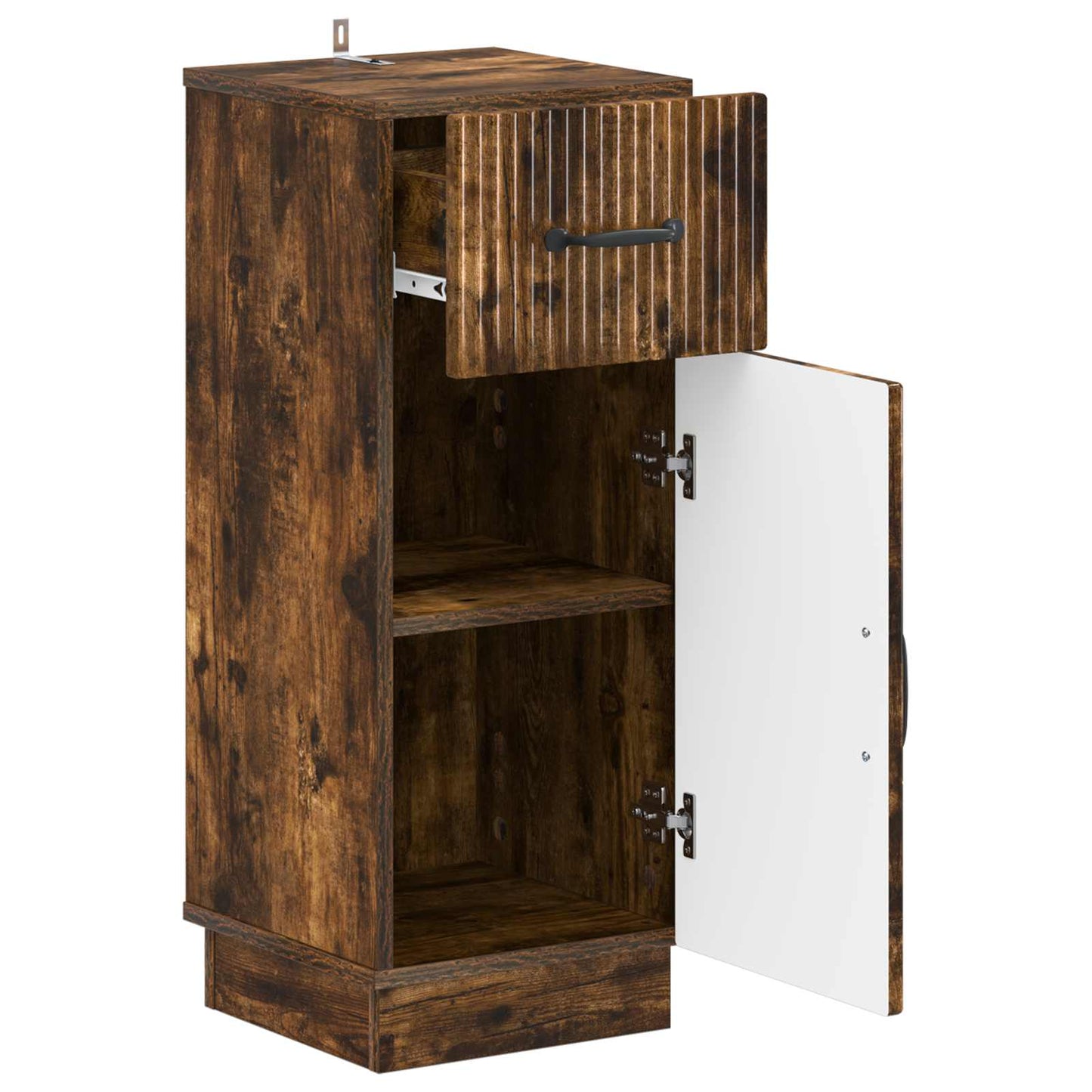 vidaXL Bathroom Storage Cainet HOORN Smoked Oak 30 x 31 x 77 cm 3