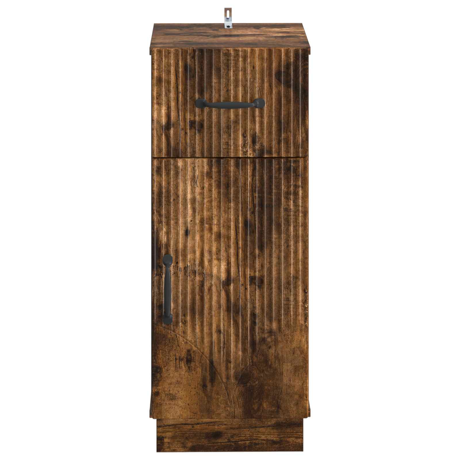 vidaXL Bathroom Storage Cainet HOORN Smoked Oak 30 x 31 x 77 cm 4