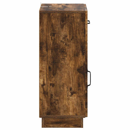 vidaXL Bathroom Storage Cainet HOORN Smoked Oak 30 x 31 x 77 cm 5