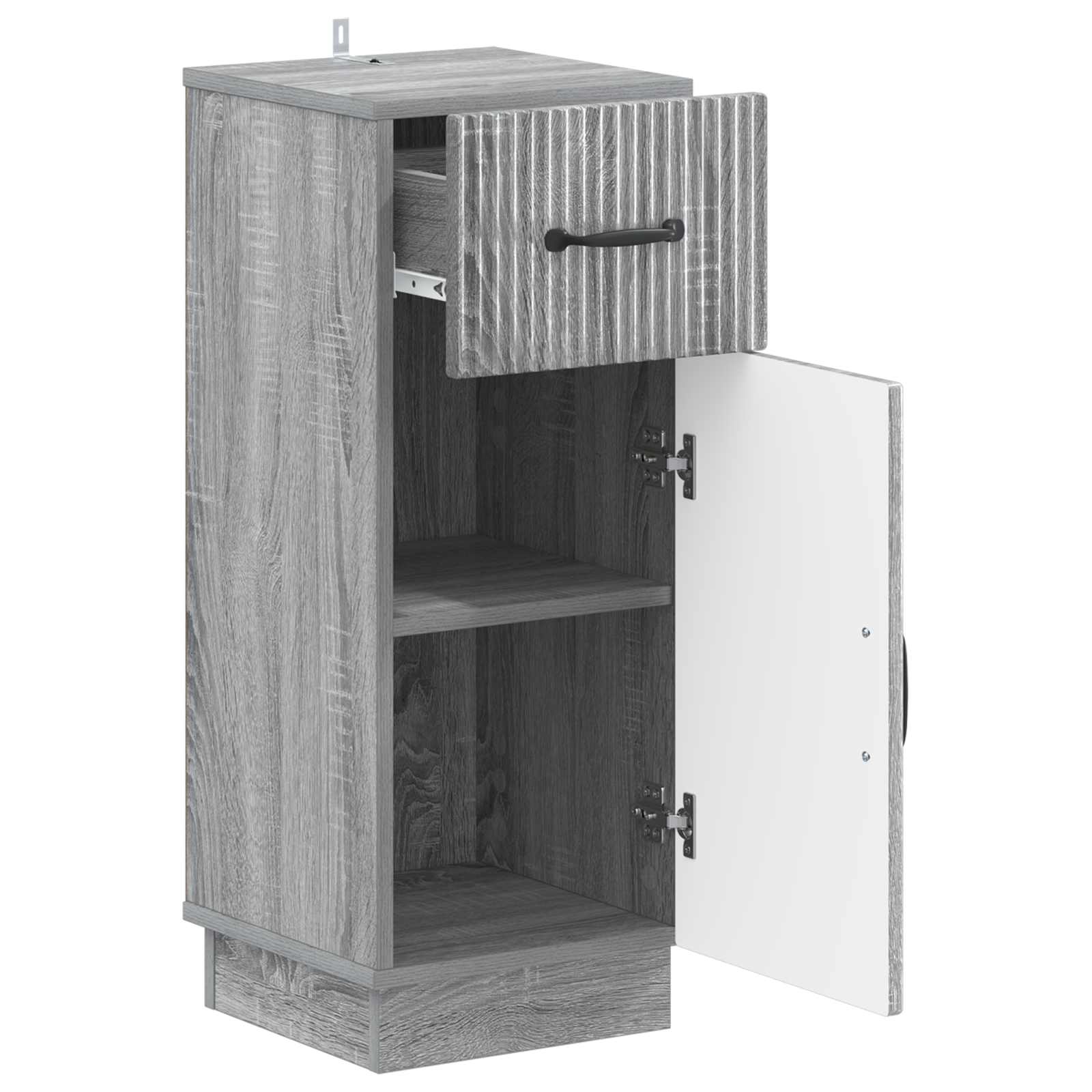 vidaXL Bathroom Storage Cainet HOORN Grey Sonoma 30 x 31 x 77 cm 3