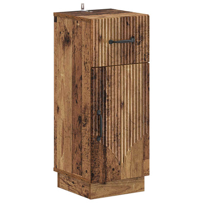 vidaXL Bathroom Storage Cainet HOORN Old Wood 30 x 31 x 77 cm 2