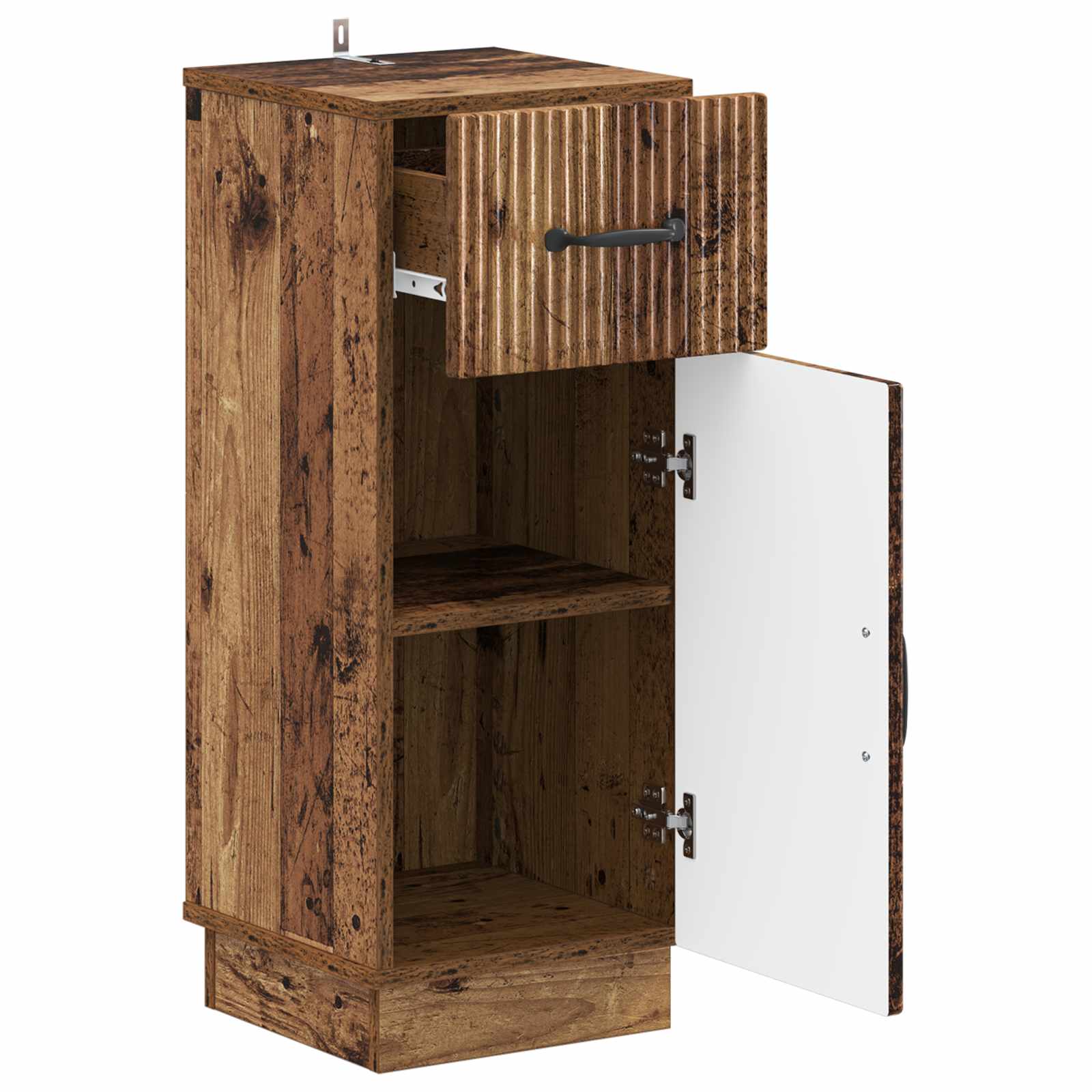vidaXL Bathroom Storage Cainet HOORN Old Wood 30 x 31 x 77 cm 3