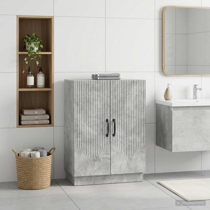 vidaXL Bathroom Storage Cainet HOORN Concrete Grey 59.5 x 31 x 77 cm 1