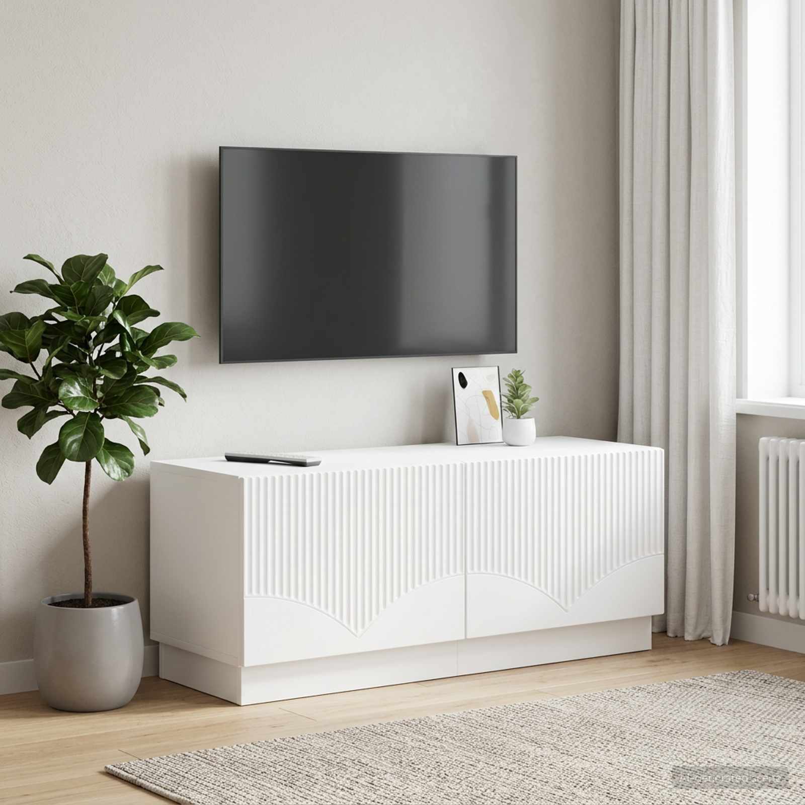vidaXL TV Cabinet White Engineered Wood 1