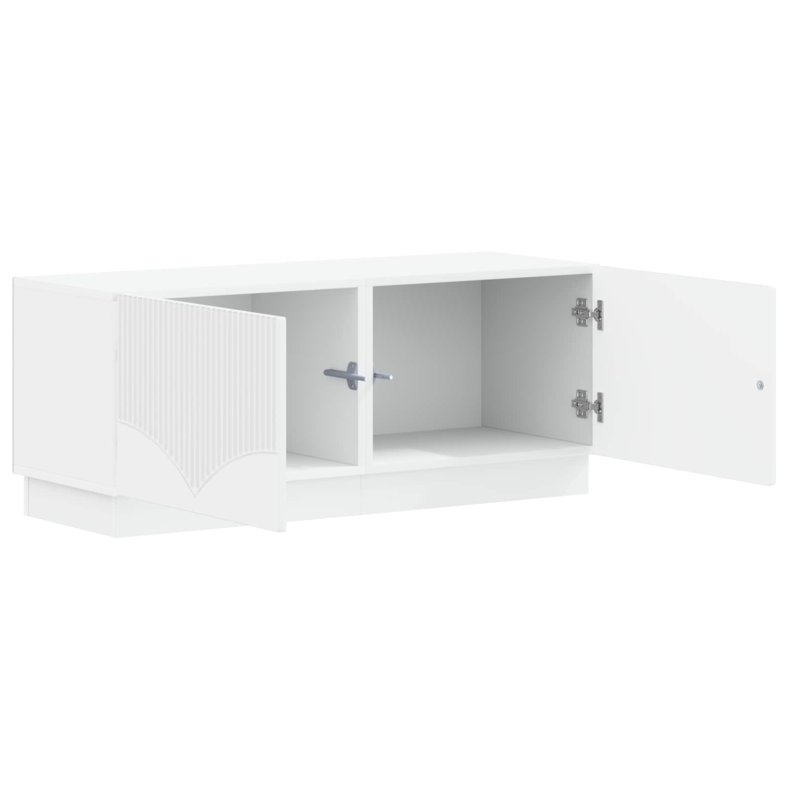 vidaXL TV Cabinet White Engineered Wood 3