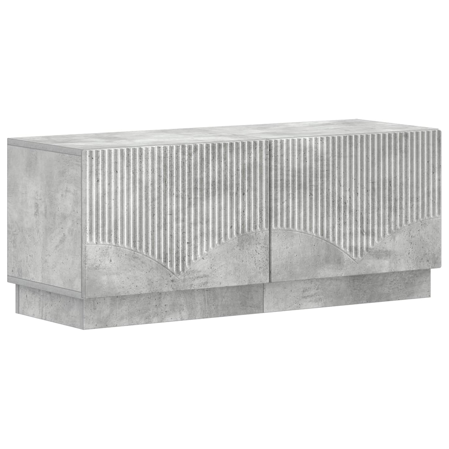 vidaXL TV Cabinet Concrete Grey Engineered Wood 2