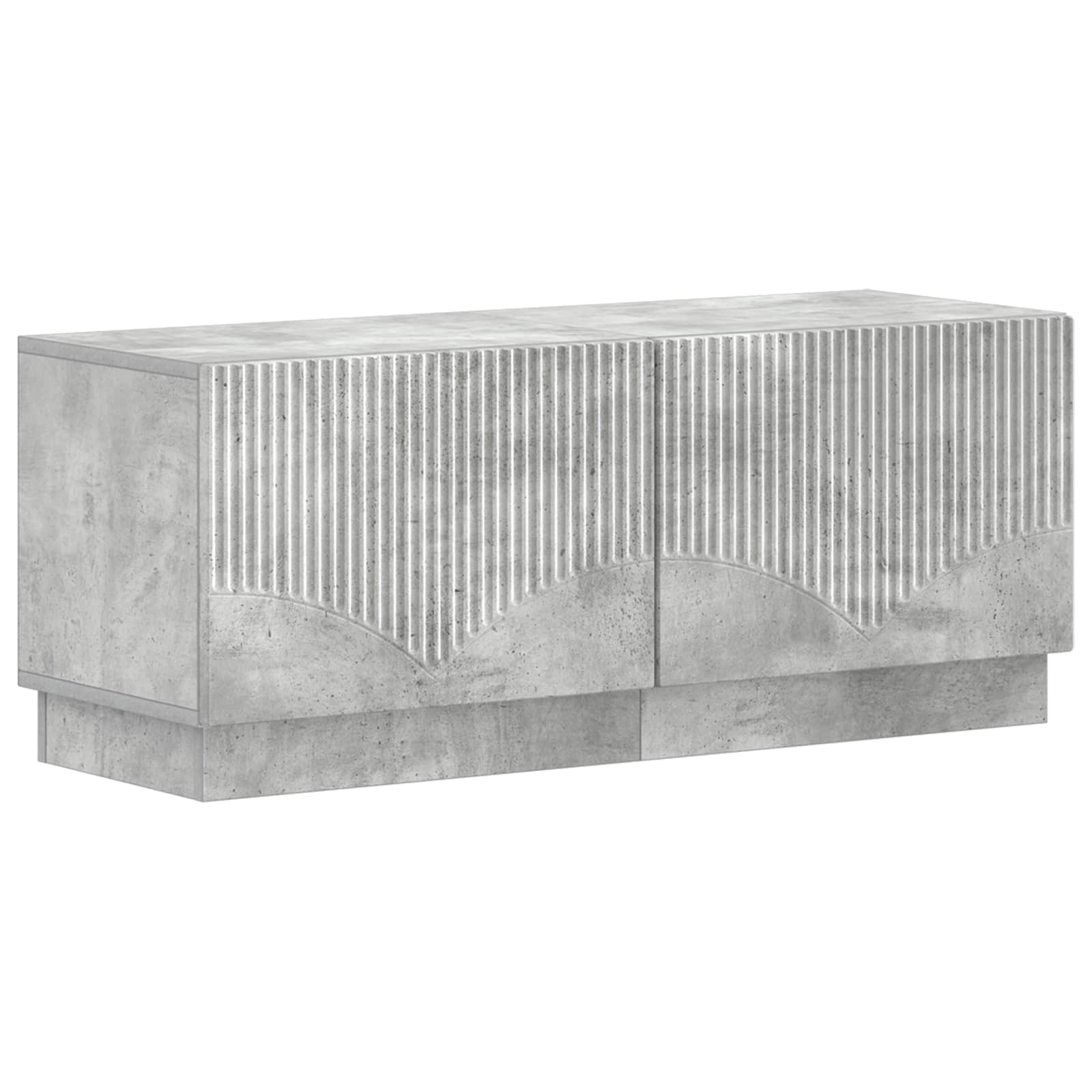 vidaXL TV Cabinet Concrete Grey Engineered Wood 2