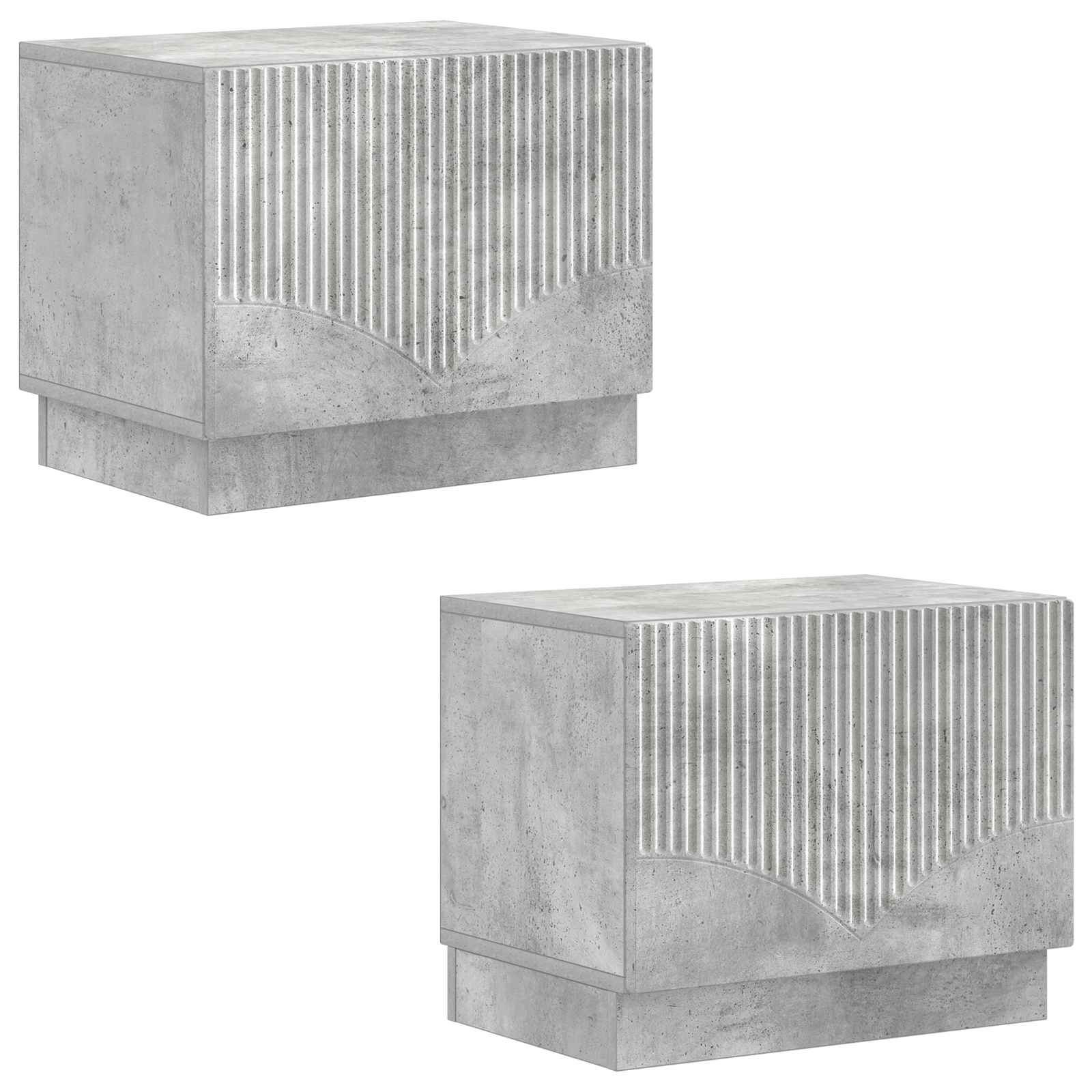 vidaXL TV Cabinet Concrete Grey Engineered Wood 4