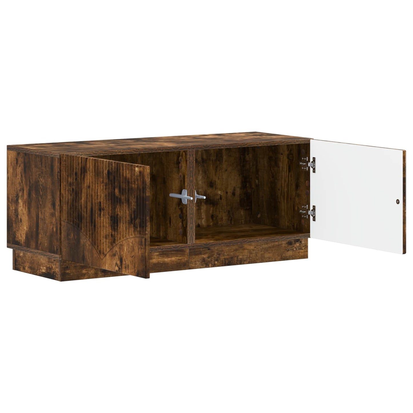 vidaXL TV Cabinet Smoked Oak Engineered Wood 3