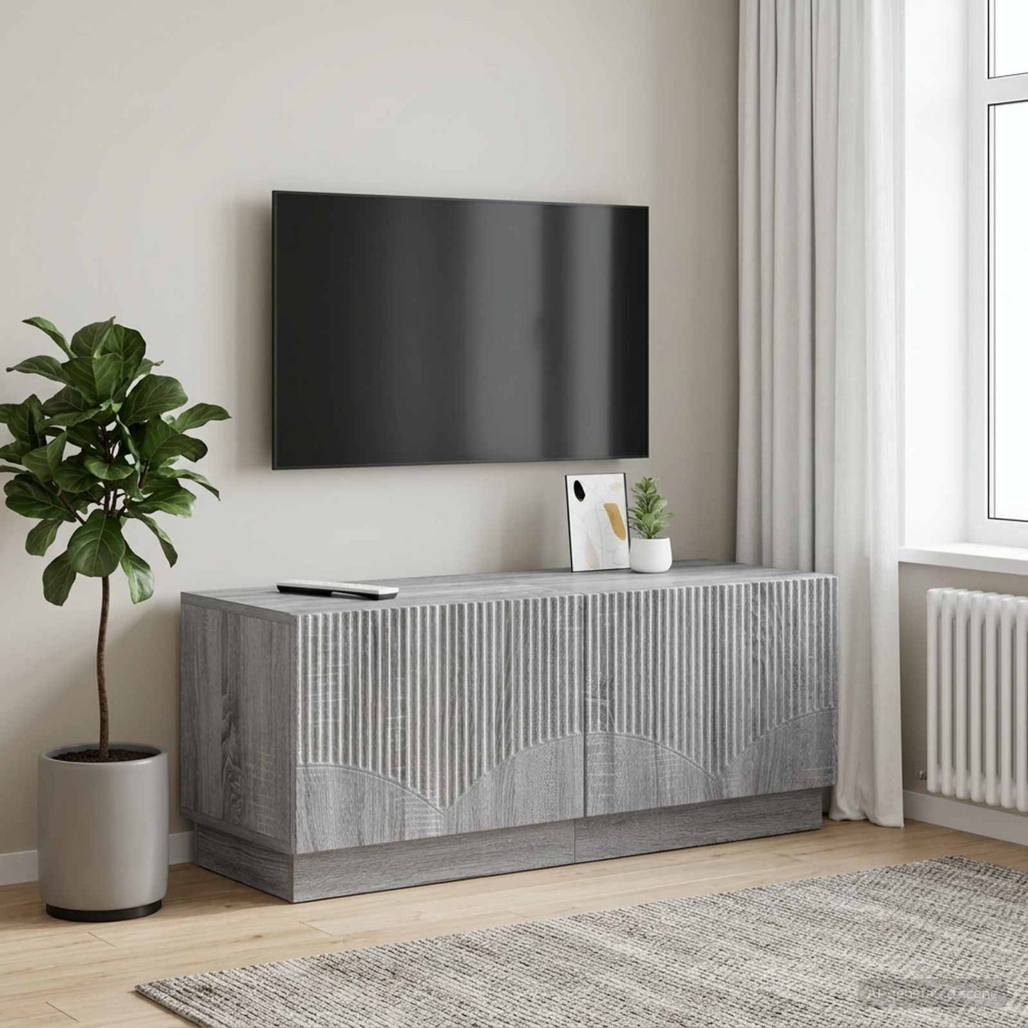 vidaXL TV Cabinet Grey Sonoma Engineered Wood 1