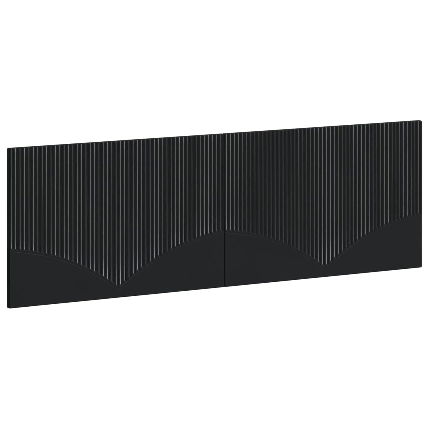 vidaXL Wall-Mounted Headboard HOORN Black Engineered Wood 2