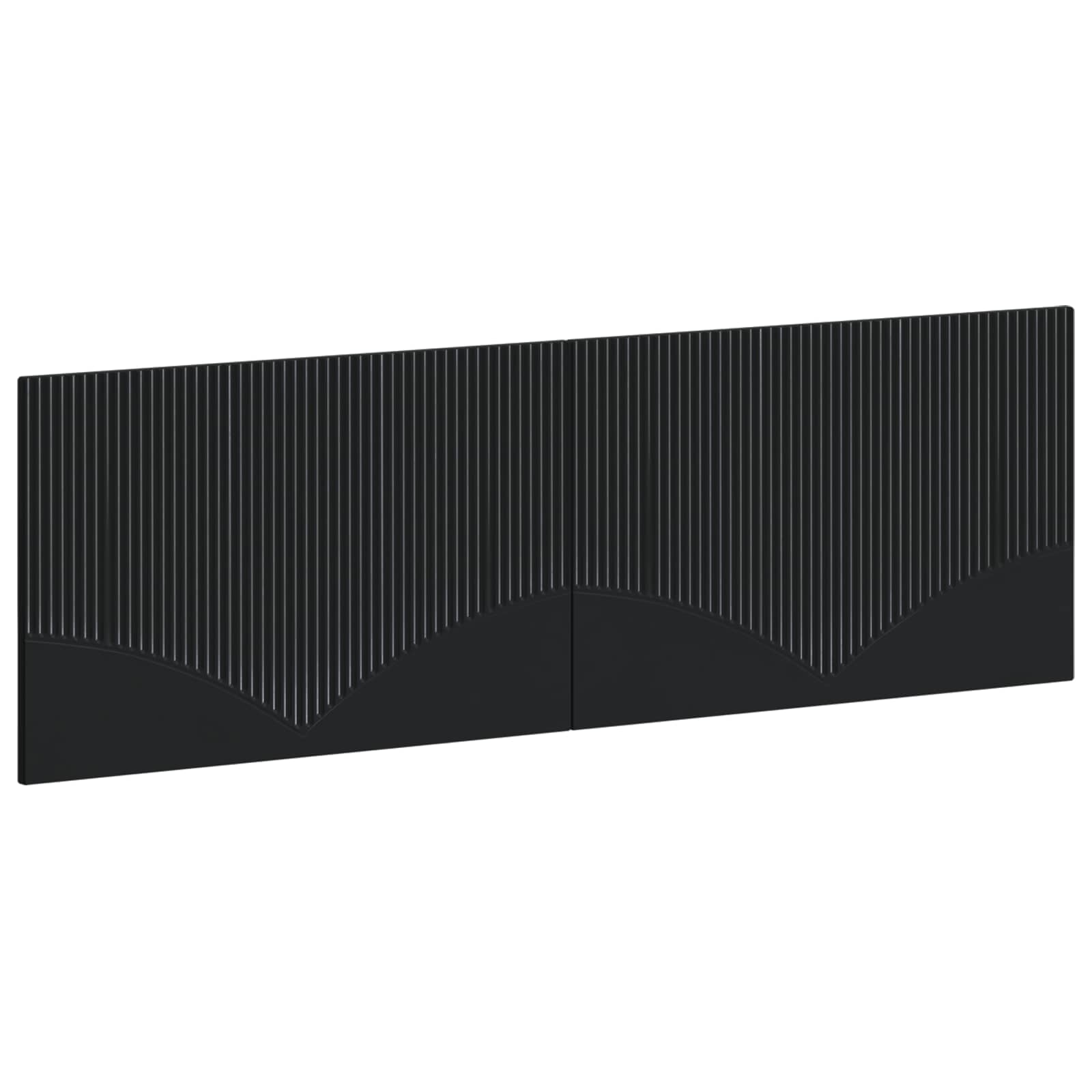 vidaXL Wall-Mounted Headboard HOORN Black Engineered Wood 2