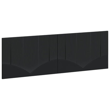 vidaXL Wall-Mounted Headboard HOORN Black Engineered Wood 2