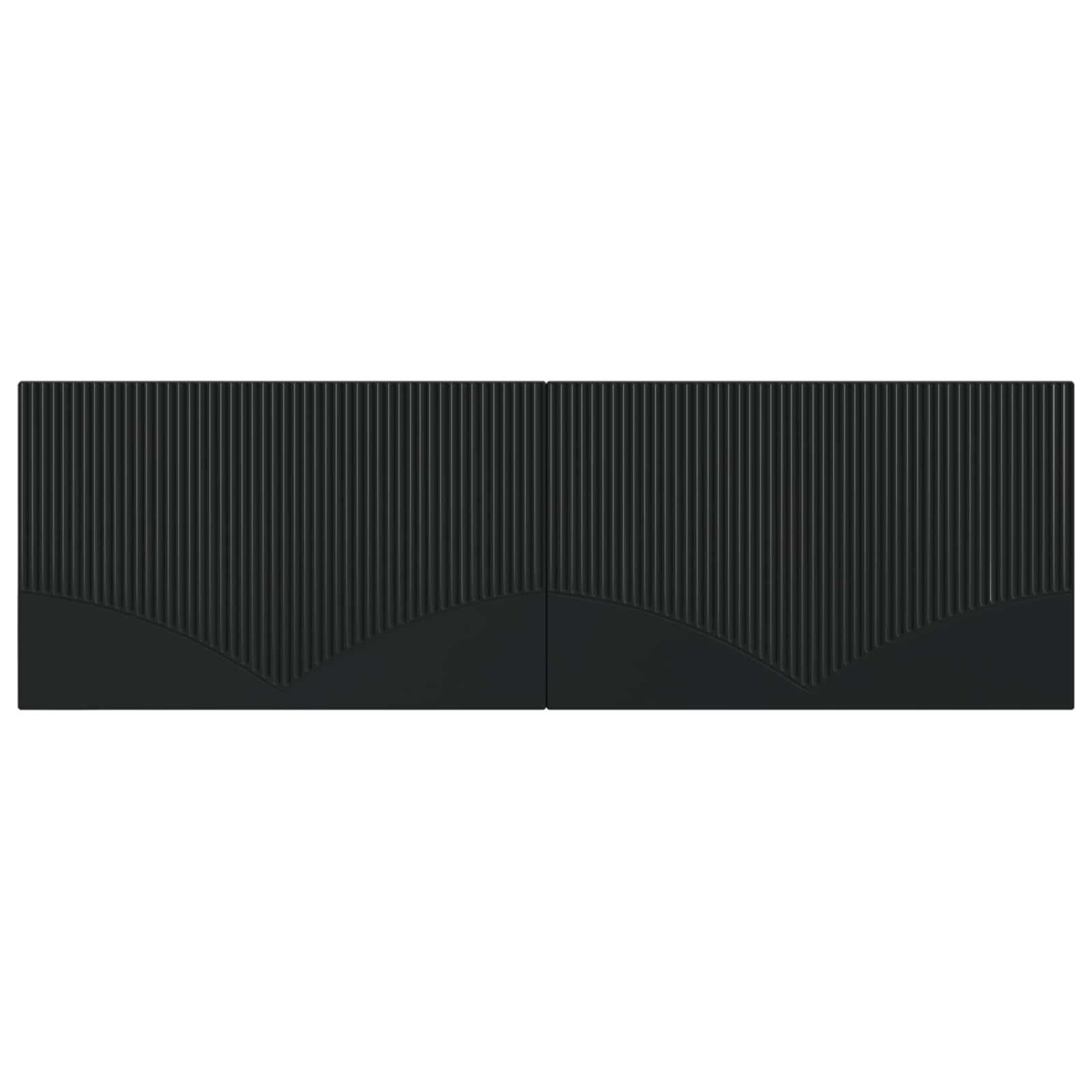 vidaXL Wall-Mounted Headboard HOORN Black Engineered Wood 3