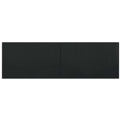 vidaXL Wall-Mounted Headboard HOORN Black Engineered Wood 3