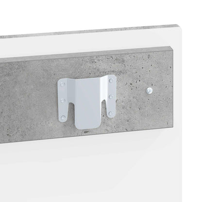 vidaXL Wall-Mounted Headboard HOORN Concrete Grey Engineered Wood 6