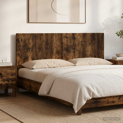 vidaXL Wall-Mounted Headboard HOORN Smoked Oak Engineered Wood 1