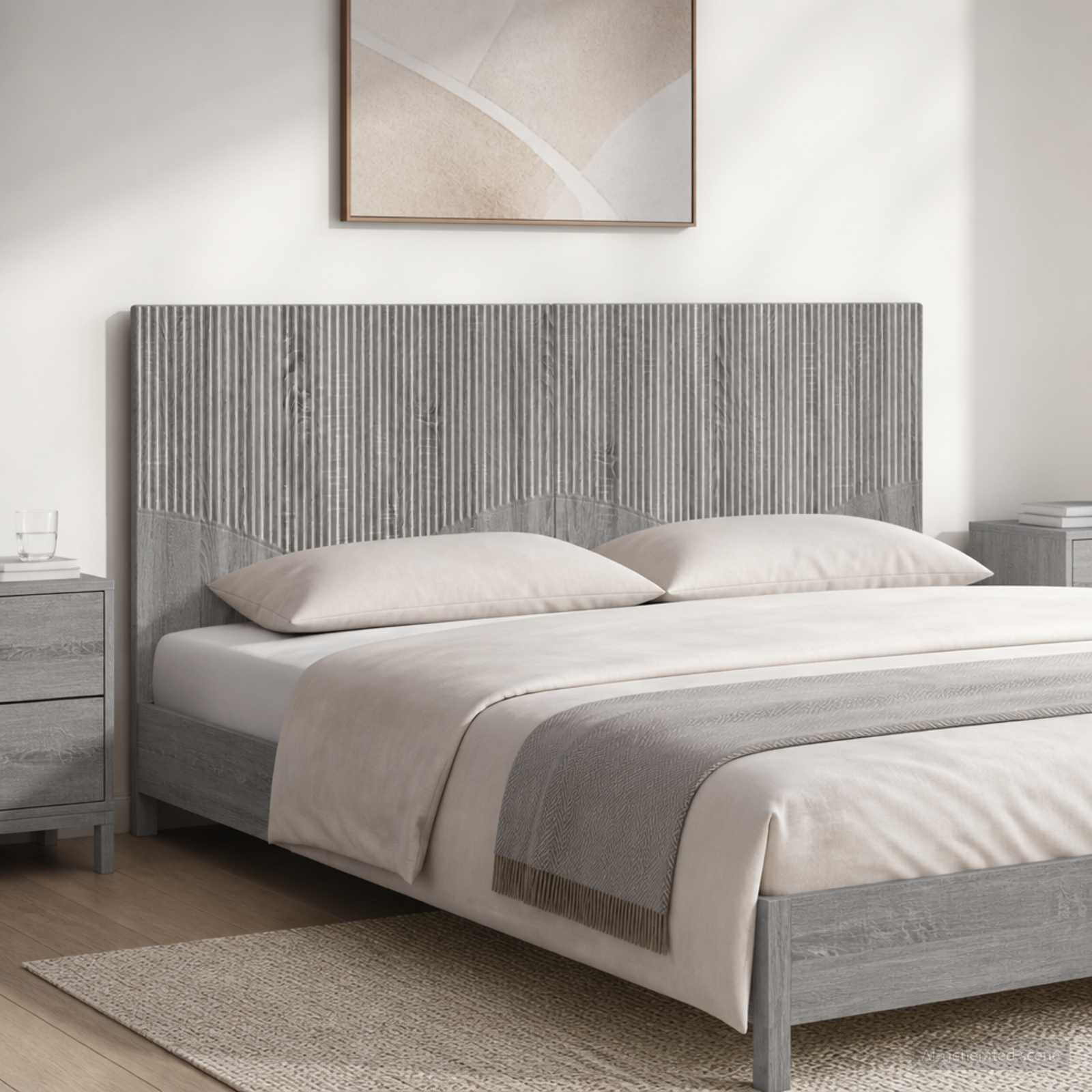 vidaXL Wall-Mounted Headboard HOORN Grey Sonoma Engineered Wood 1
