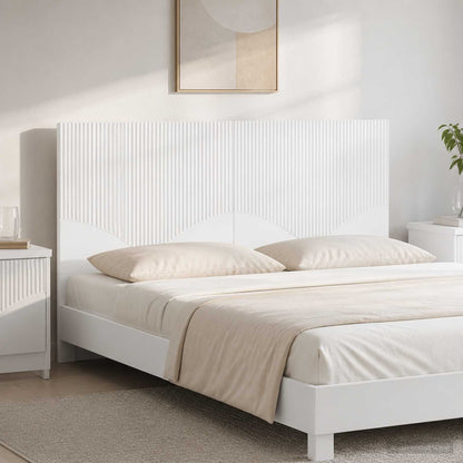 vidaXL Wall-Mounted Headboard HOORN White Engineered Wood 1