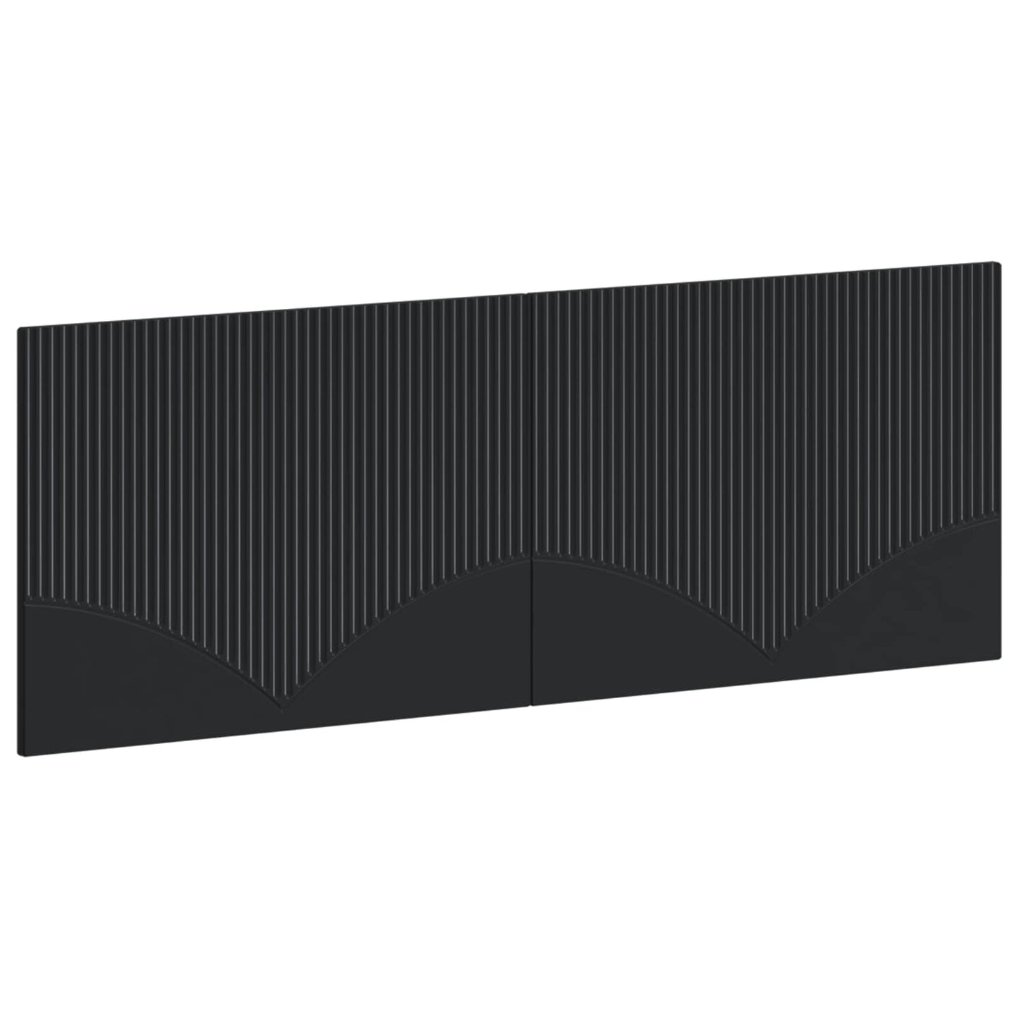 vidaXL Wall-Mounted Headboard HOORN Black Engineered Wood 2