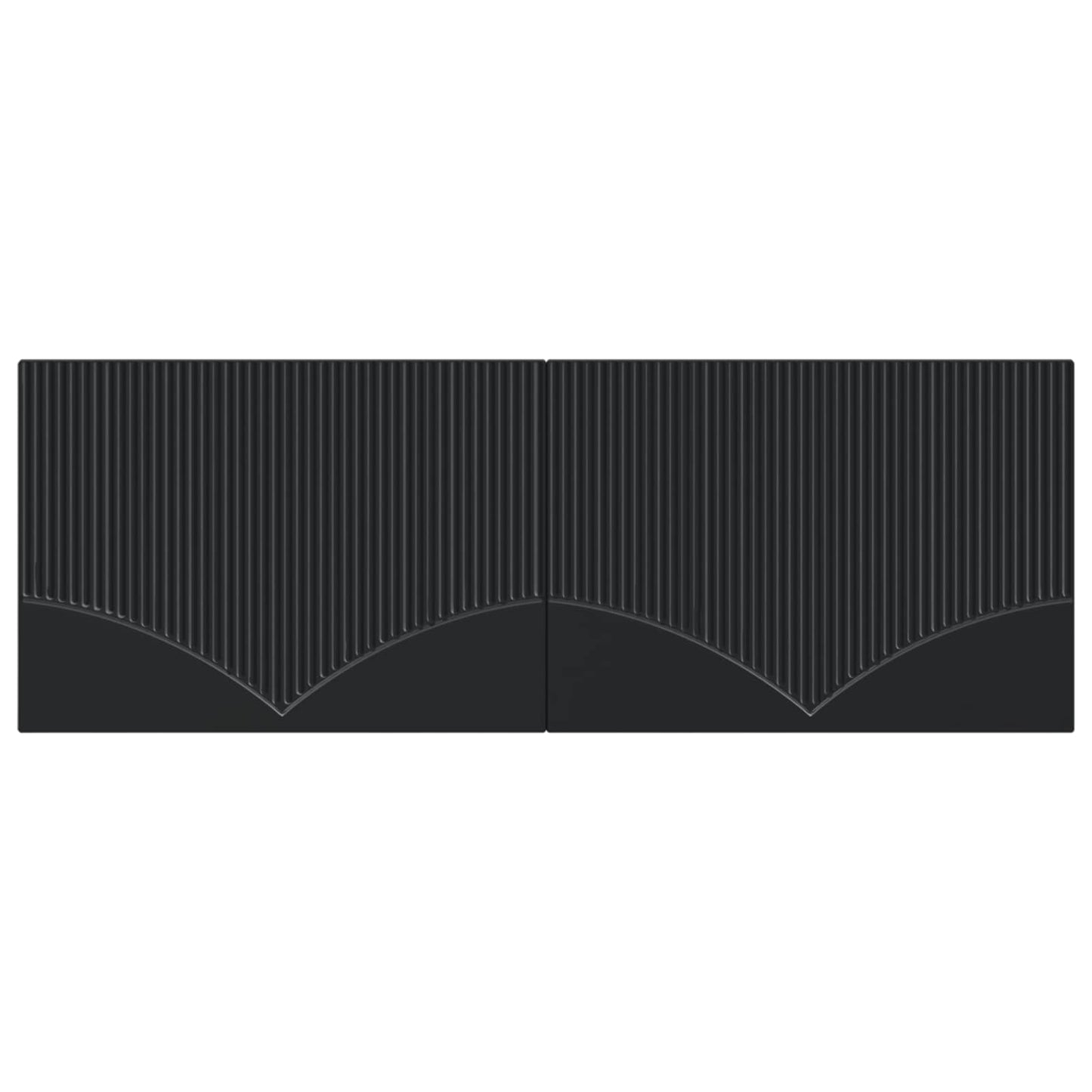 vidaXL Wall-Mounted Headboard HOORN Black Engineered Wood 3