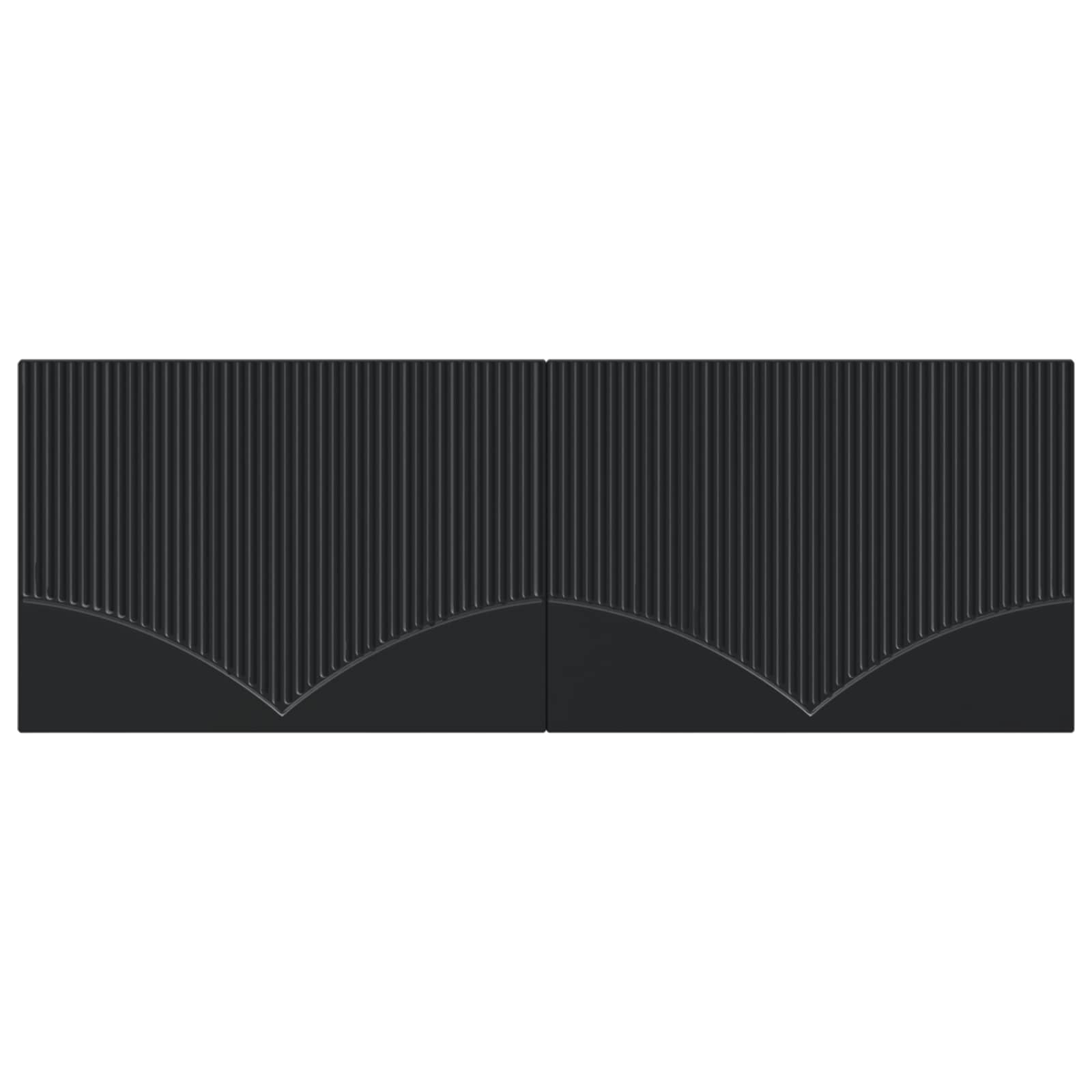 vidaXL Wall-Mounted Headboard HOORN Black Engineered Wood 3