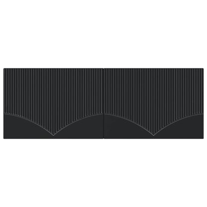 vidaXL Wall-Mounted Headboard HOORN Black Engineered Wood 3