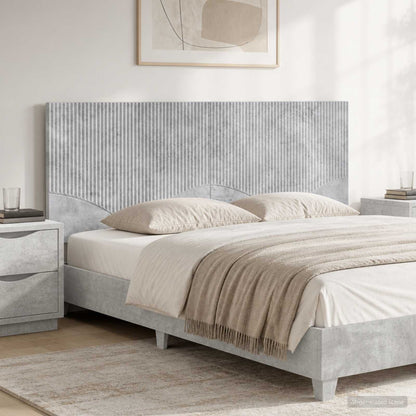 vidaXL Wall-Mounted Headboard HOORN Concrete Grey Engineered Wood 1