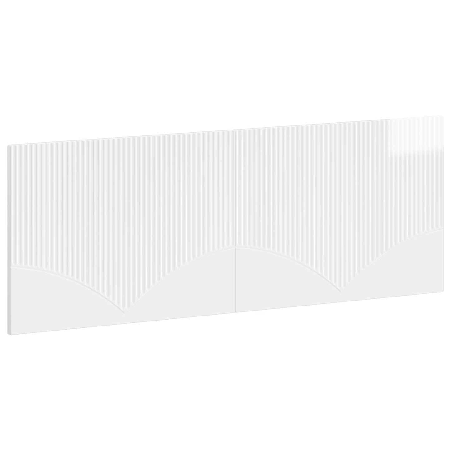 vidaXL Wall-Mounted Headboard HOORN High Gloss White Engineered Wood 2