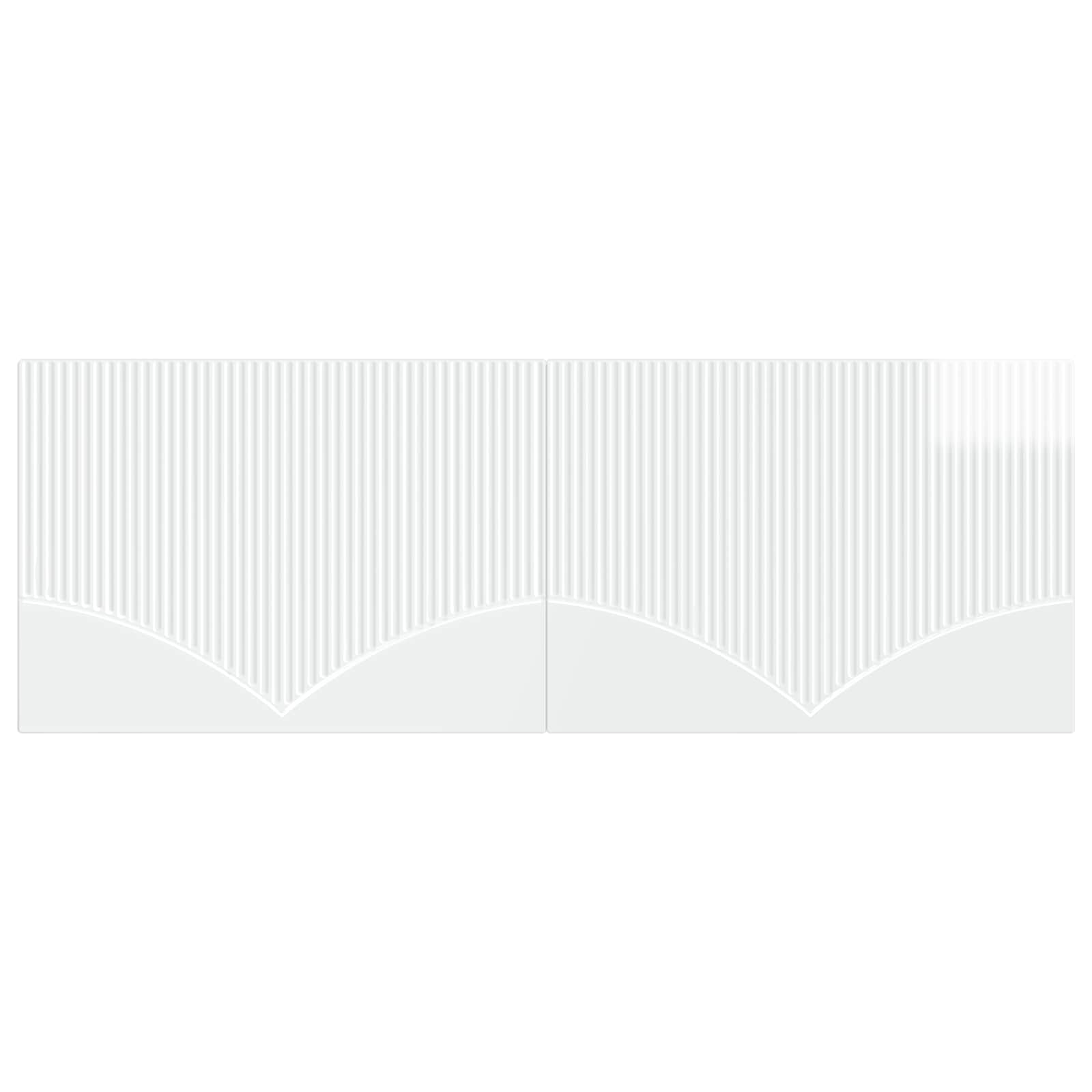vidaXL Wall-Mounted Headboard HOORN High Gloss White Engineered Wood 3